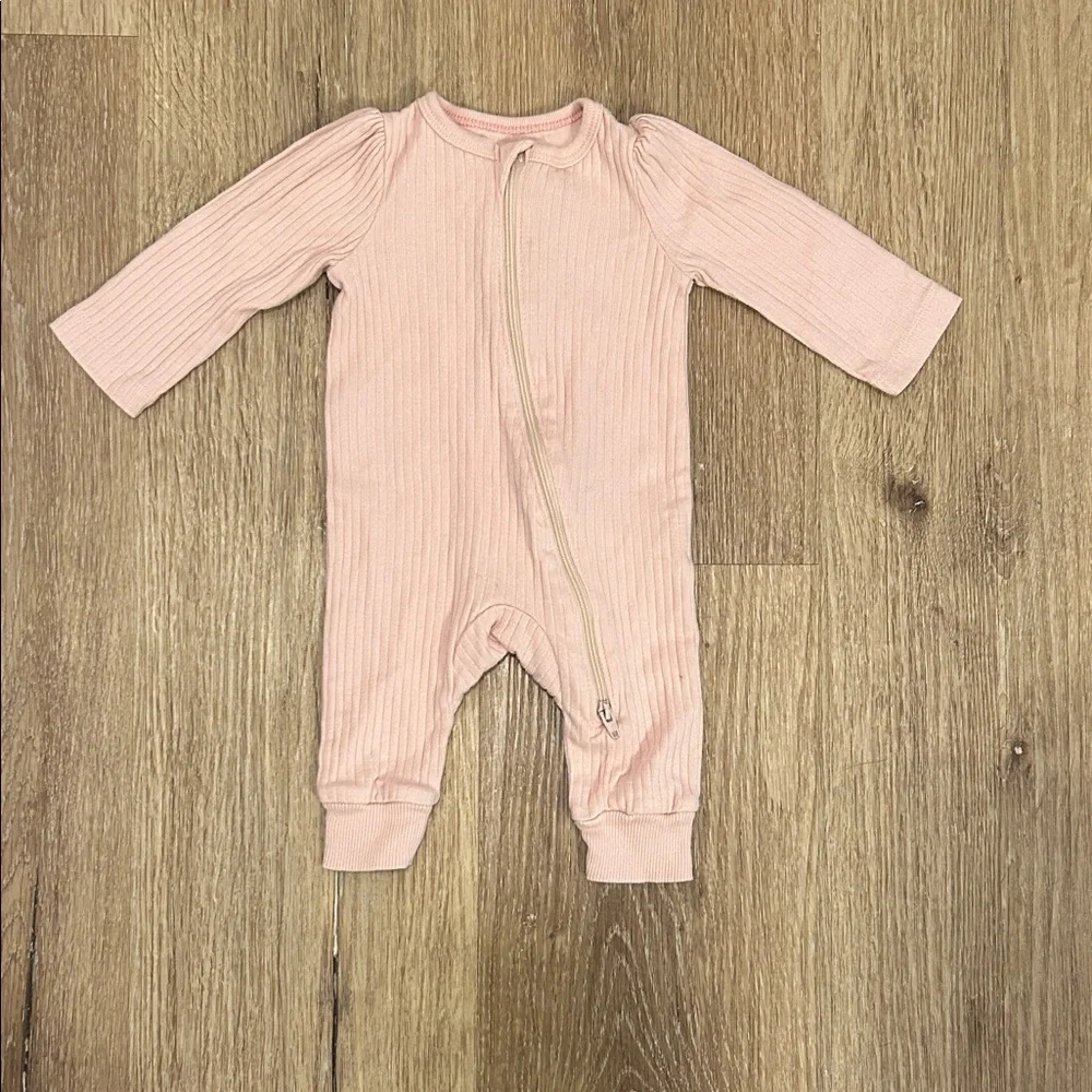 Cloud Island Pink Ribbed Baby One Piece